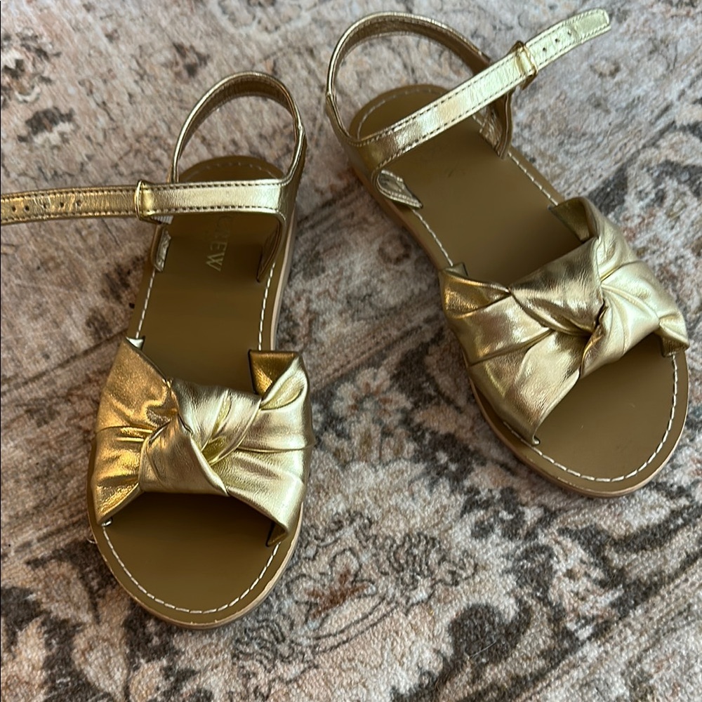 J. Crew Gold Kids Sandals